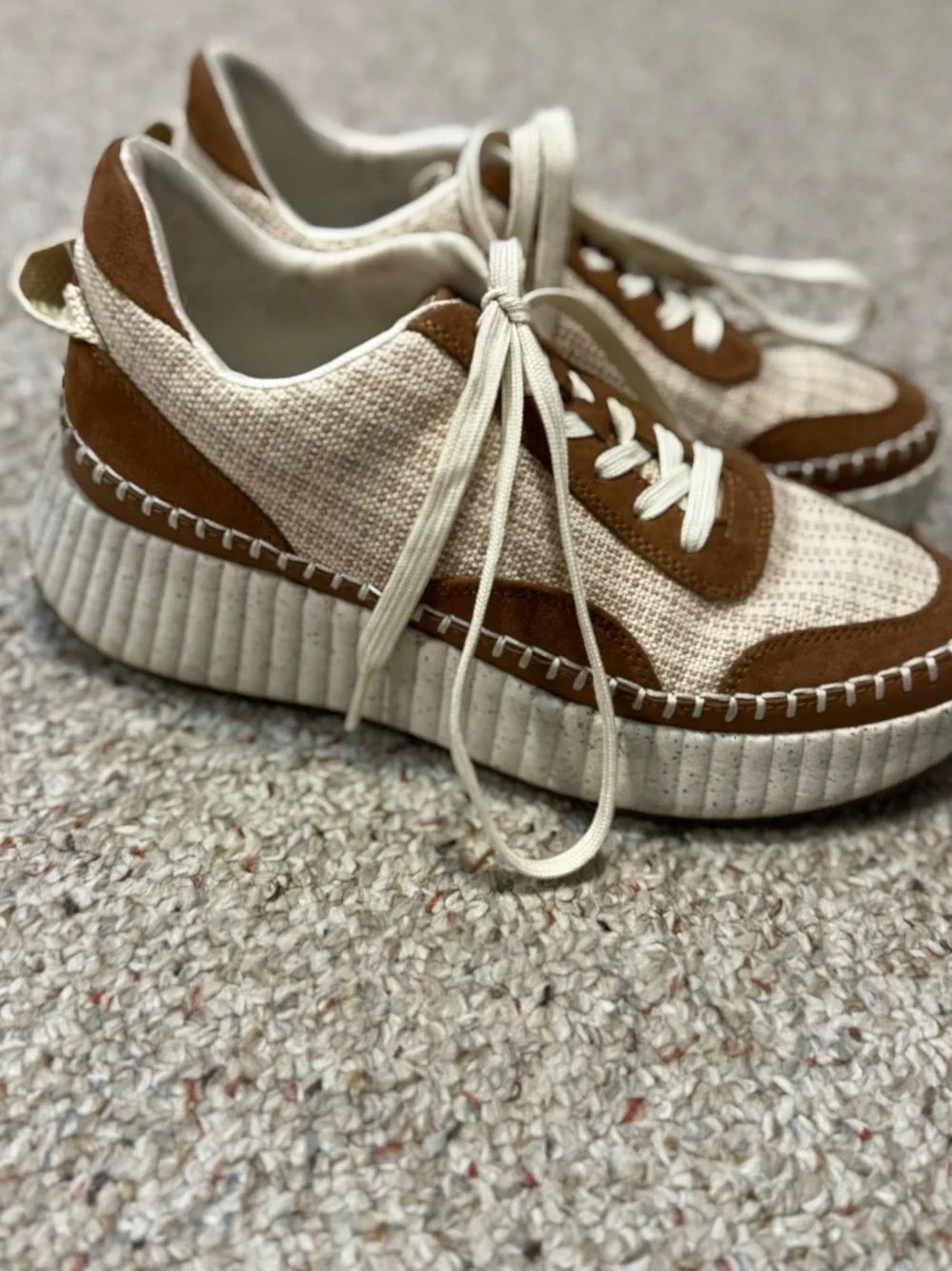Universal Thread Cream and Tan Platform Sneaker